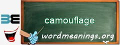 WordMeaning blackboard for camouflage